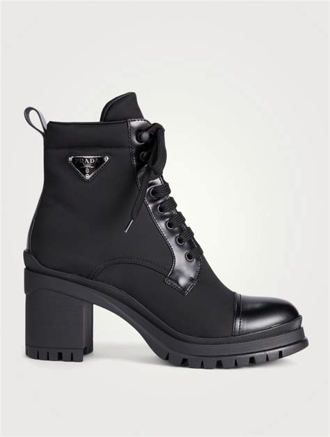 prada leather combat boot|Prada ankle length leather boots.